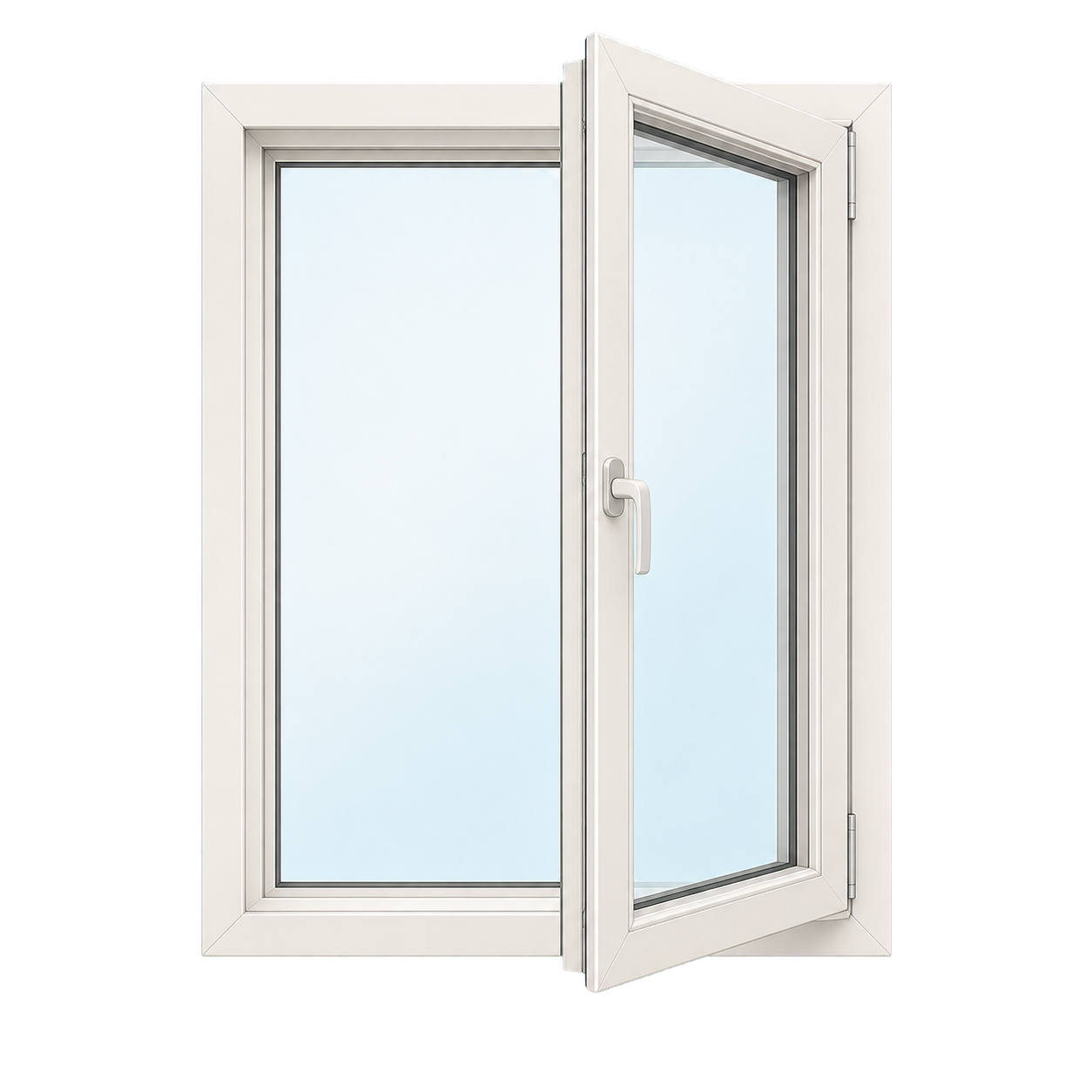 Ventana practicable abierta