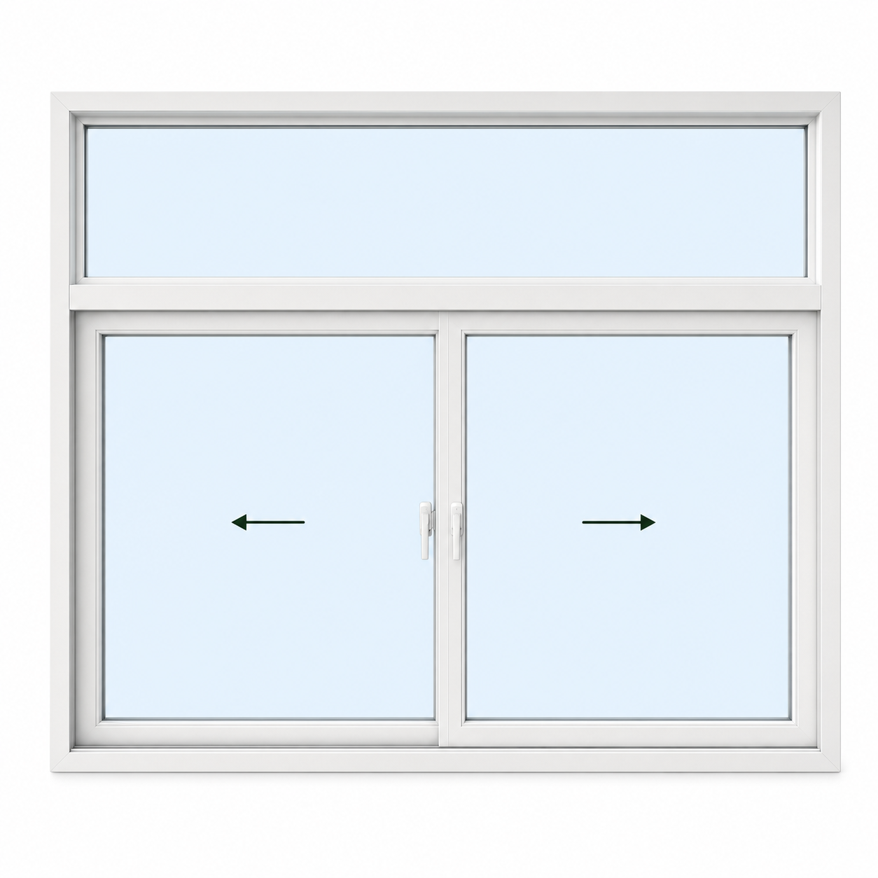 Ventana corredera con fijo superior
