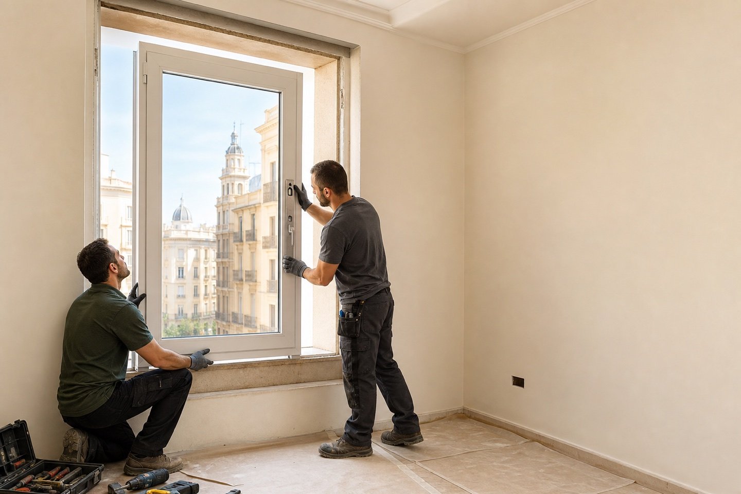 Instalación profesional de una ventana de PVC en Valencia